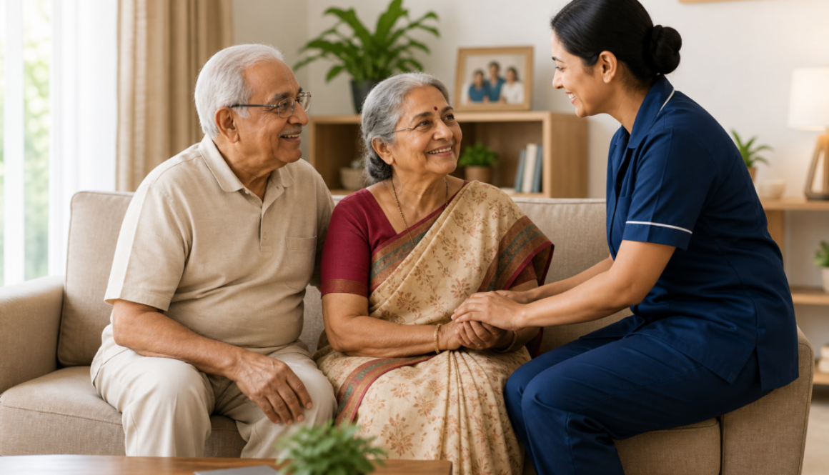 Elder care services in India for NRI parents with caregiver support